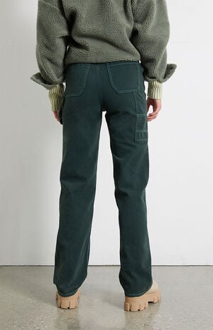 Eco Green Boyfriend Carpenter Pants image number 4