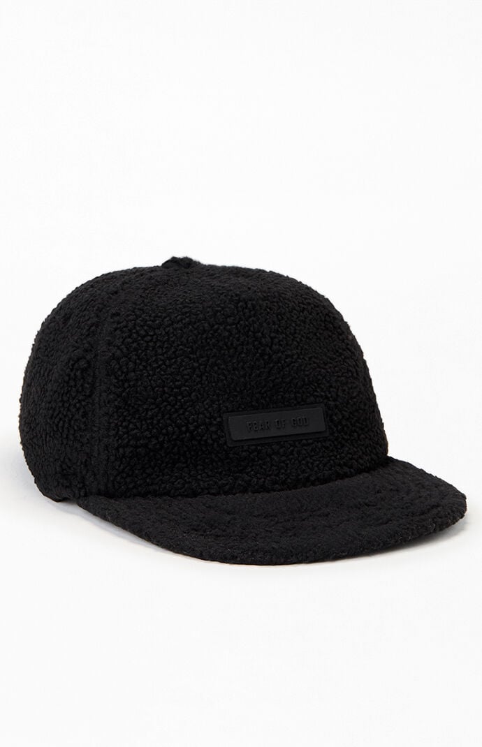 Fear of God Jet Black Sherpa Fleece Baseball Hat