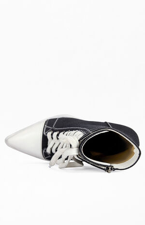 Women's Cosima Black Sporty Stiletto Booties image number 4