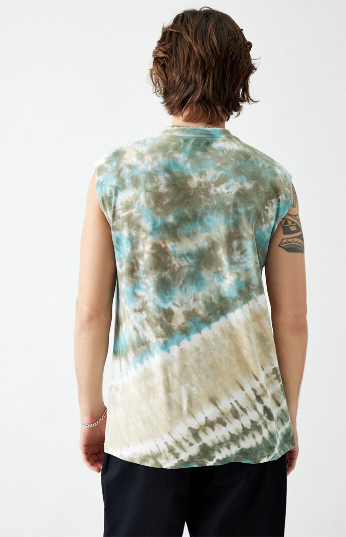 Spiral Tie-Dyed Muscle Tank Top