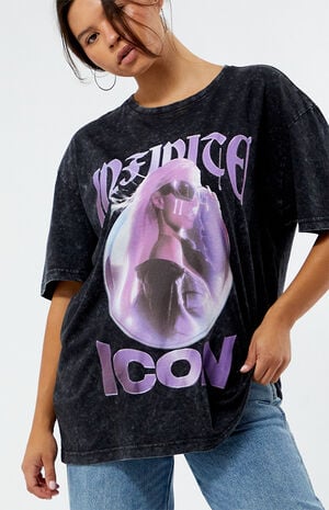 Paris Hilton Infinite Icon Chrome Oversized T-Shirt image number 2