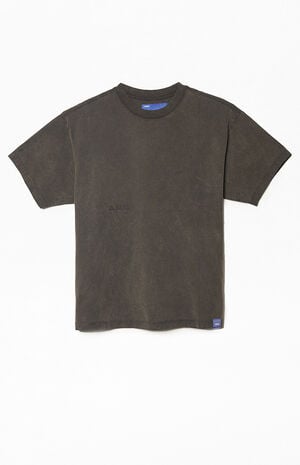 Black Vintage Wash Heavyweight Cropped Boxy T-Shirt