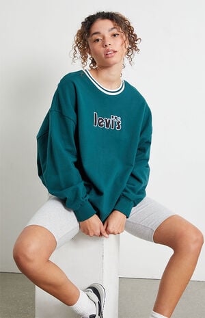 Levi's Green Graphic Prism Crew Neck Sweatshirt | PacSun