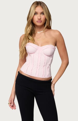 Naliah Raw Edge Strapless Corset image number 1