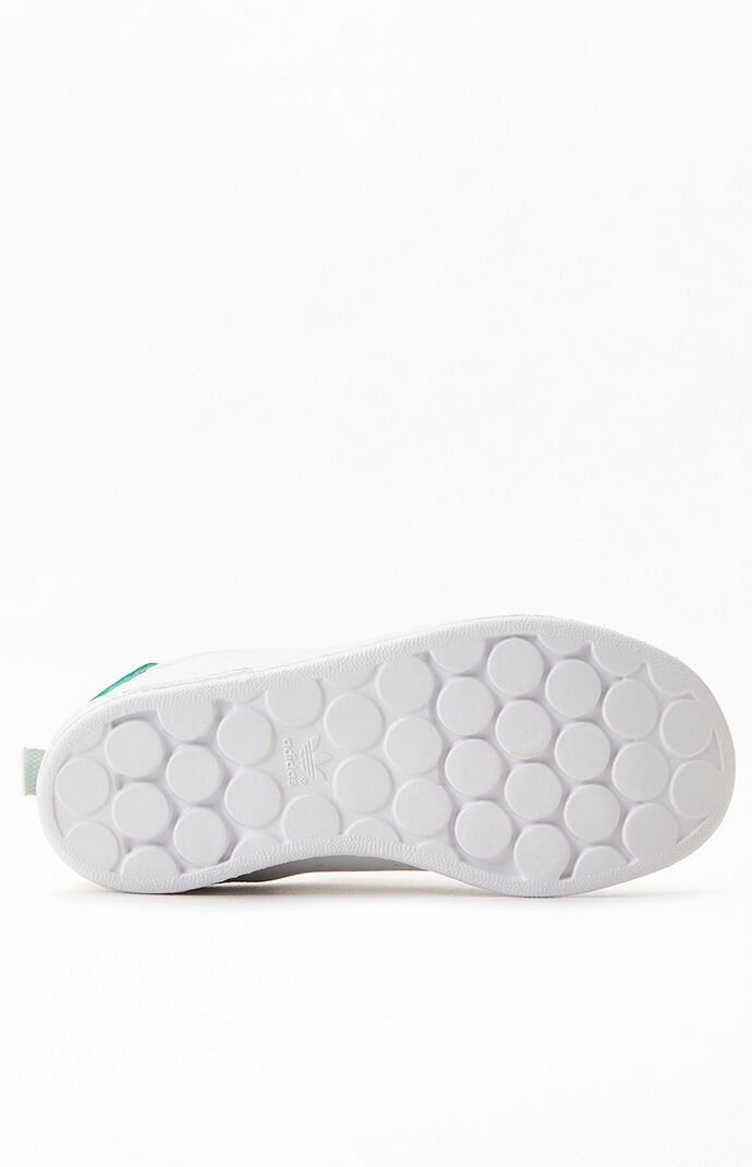 adidas Kids White Green Stan Smith Shoes PacSun