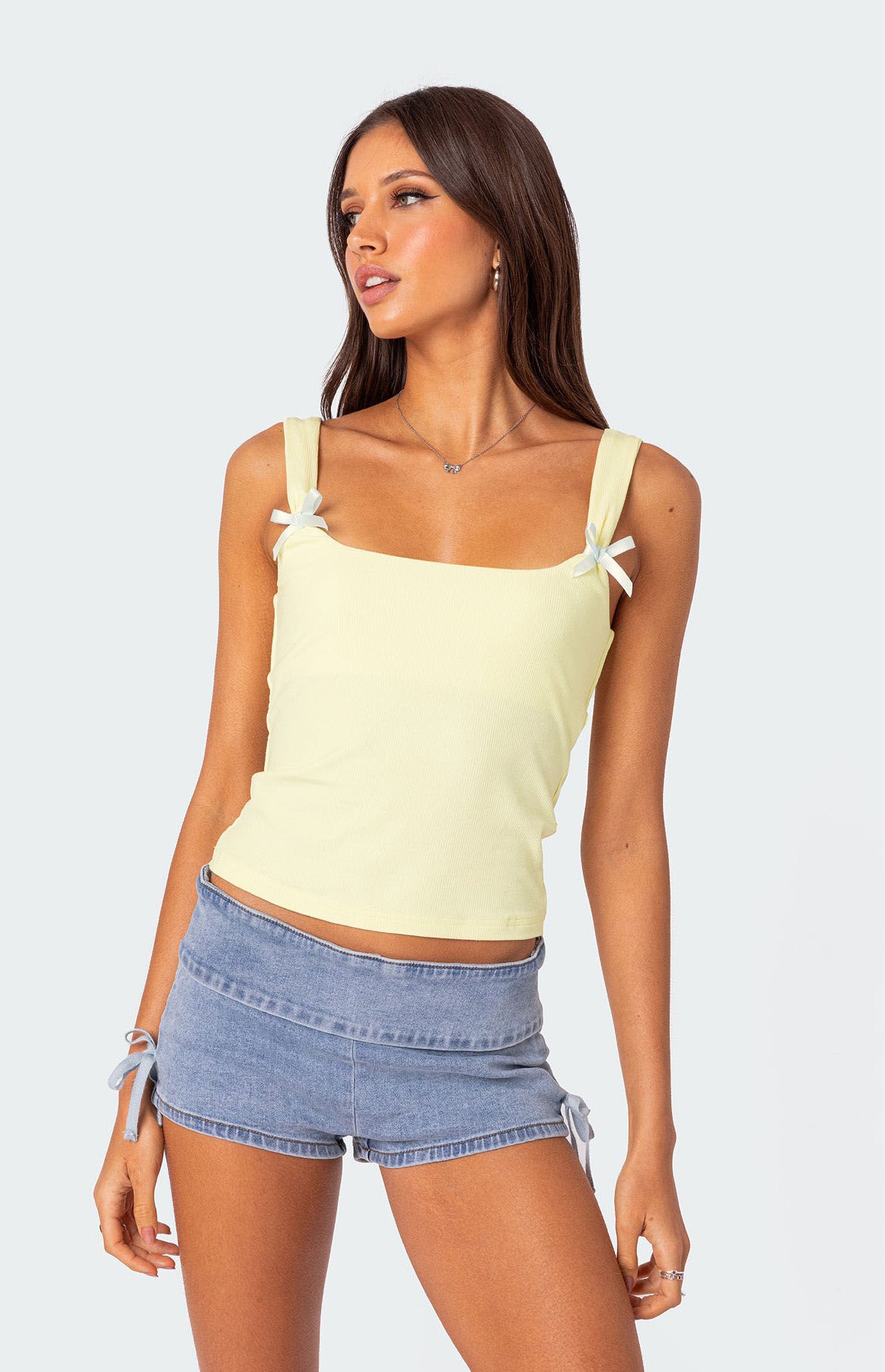 Edikted Lola Ribbed Tank Top