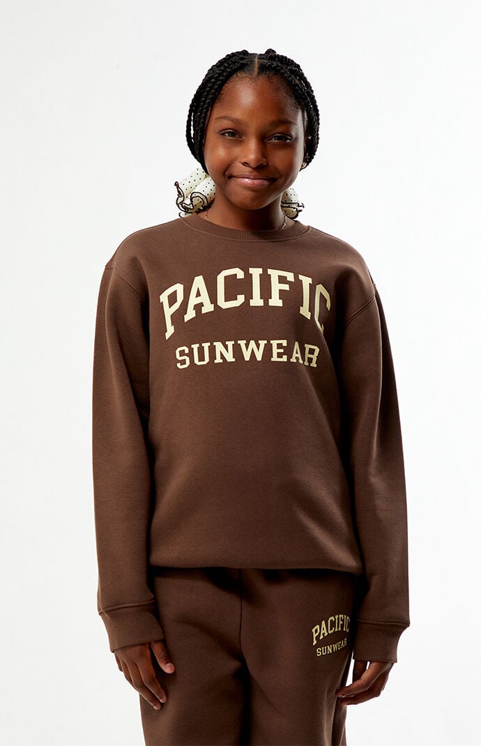 Pacsun Kids Brown Crew Neck Sweatshirt