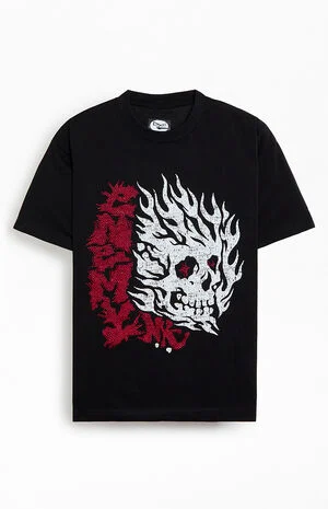 Skull Rhinestone T-Shirt image number 1