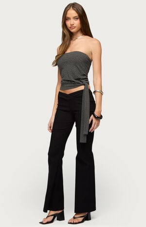 Margotte Striped Strapless Top image number 4