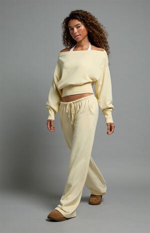 Active French Terry Off-The-Shoulder Sweatshirt image number 1