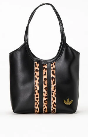 Cheetah Pony Hair Striped Mini Tote Bag image number 1