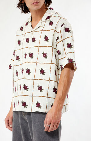 Floral Embroidered Oversized Camp Shirt image number 2