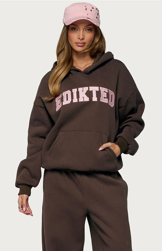 Edikted Edikted Glow Rhinestone Hoodie