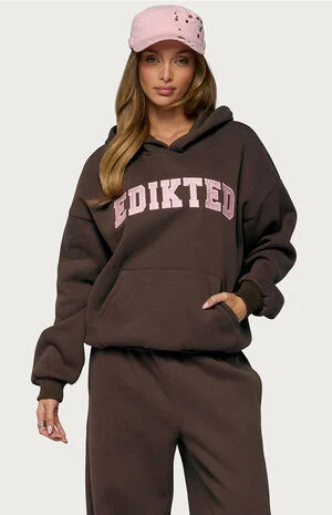 Edikted Glow Rhinestone Hoodie image number 1