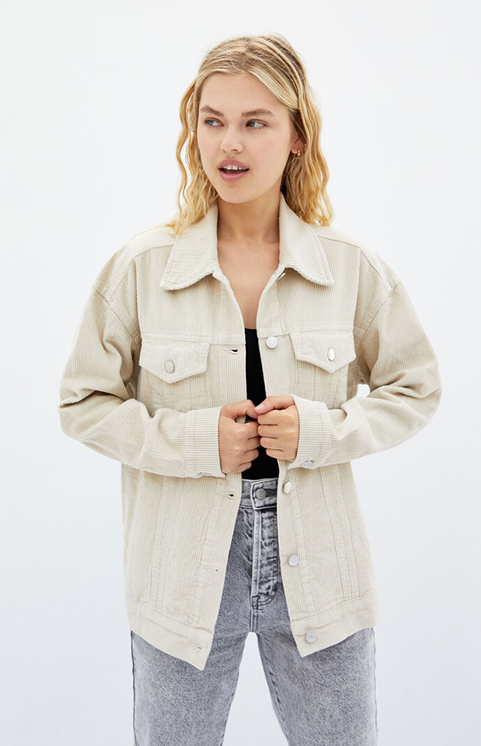 white cord jacket