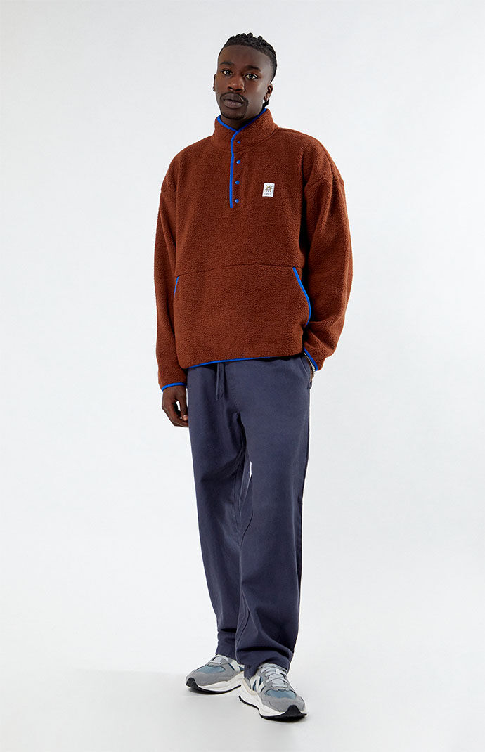 Mock neck sale fleece sweatshirt