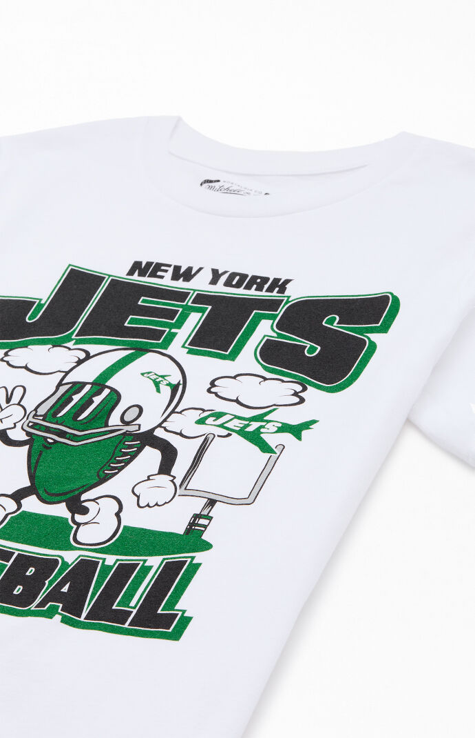 Mitchell Ness Kids NFL Retro New York Jets T Shirt in White Size Medium