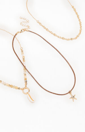 Beaded Shell Layered Necklace image number 4