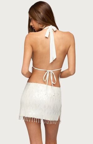 Dalis Fringed Sequin Split Front Top image number 3