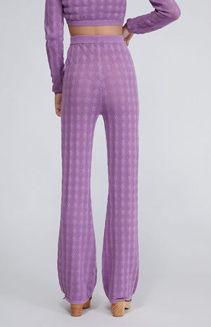 Pointelle Knit Flare Trousers image number 3