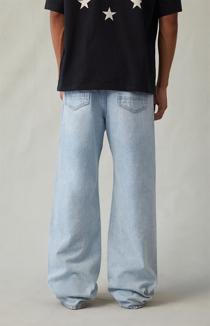 gourmet buggy jeansライトブルー gourmet buggy jeansライトブルー Low Rise Baggy Jeans Blue