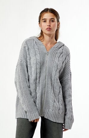 Dylan Zip Up Hooded Cardigan image number 2