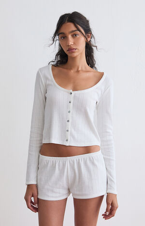 Pointelle Pajama Shorts image number 3