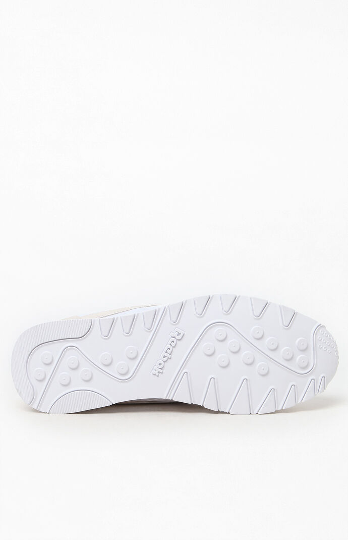 Classic White and Grey Leather & Nylon Shoes