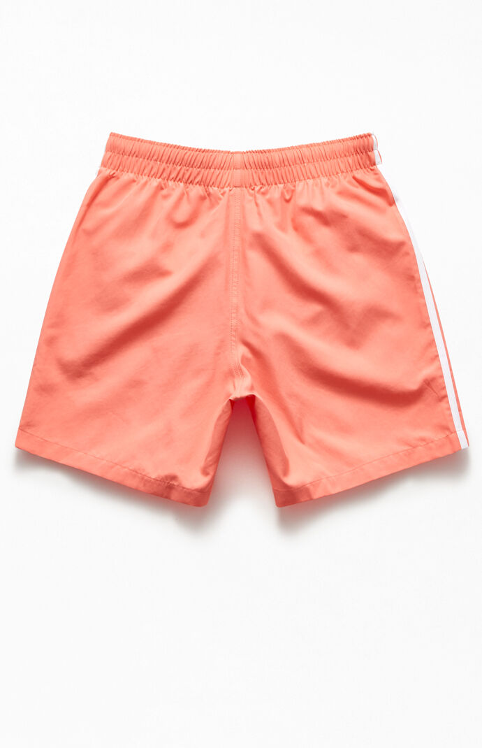 Coral 3-Stripes 16" Swim Trunks