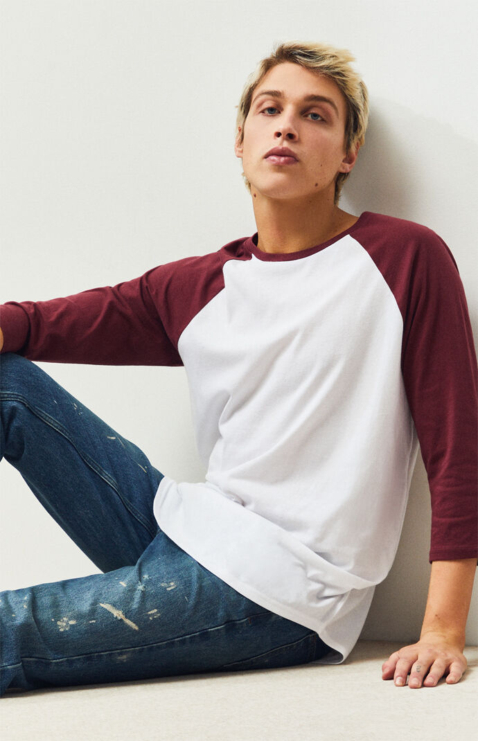 Remy Raglan Long Sleeve Scallop T-Shirt