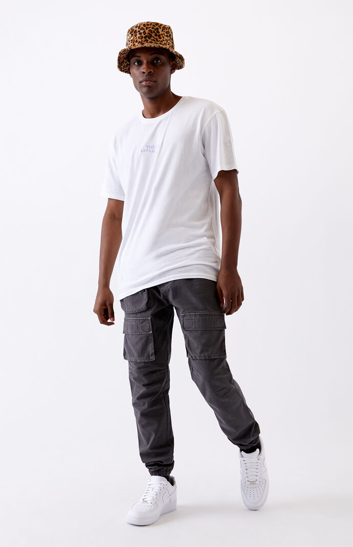 Gray Slim Cargo Jogger Pants
