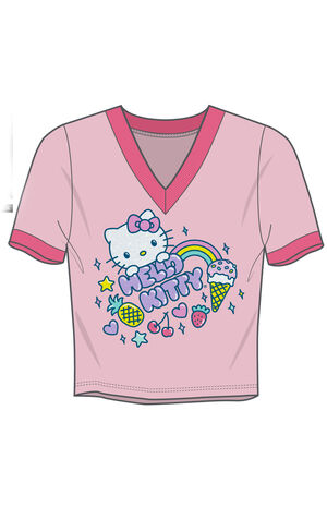 Hello Kitty Sweet Treats V-Neck T-Shirt image number 3