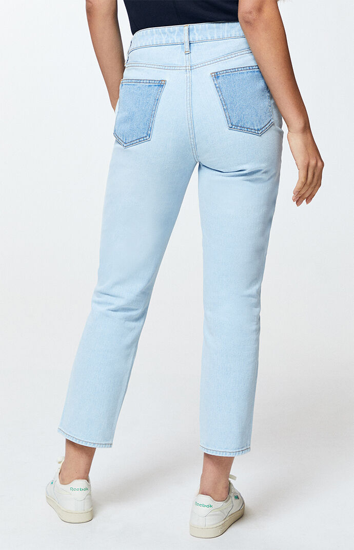 PacSun Hopper Patch Blue Mom Jeans | PacSun
