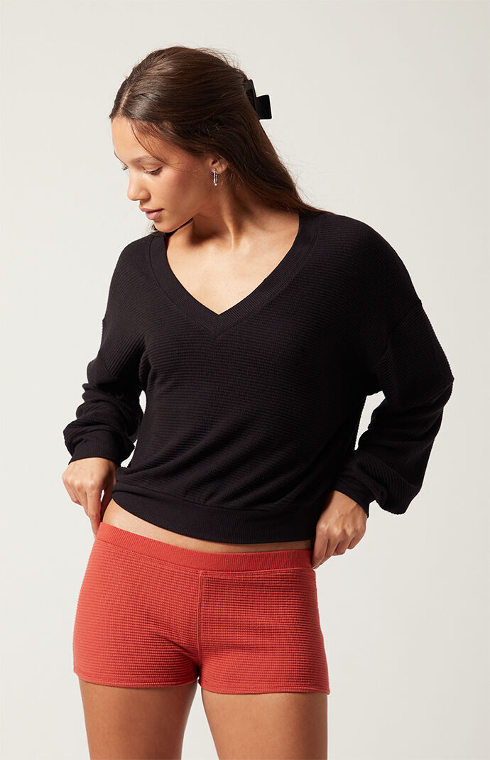 PAC 1980 Active Aspen Waffle Knit Quinn Micro Shorts