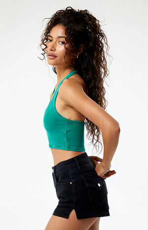 Vintage Wash Ribbed Halter Top image number 2