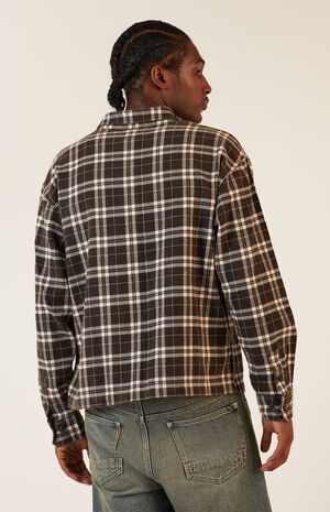 Washed Cropped Flannel Shirt image number 4
