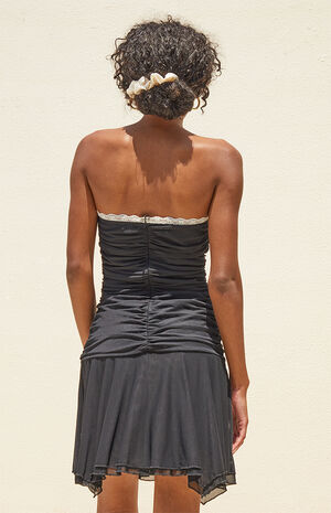 Strapless Mesh Mini Dress image number 4
