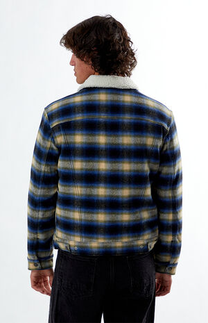 Plaid Sherpa Trucker Jacket image number 3