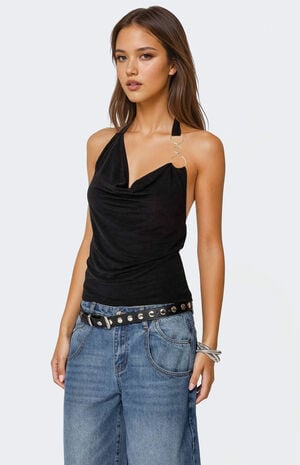 Rhia Cowl Neck Halter Top image number 3