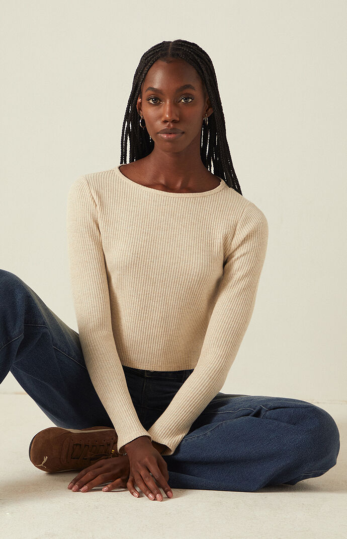 Your Favorite Waffle Knit Long Sleeve Top