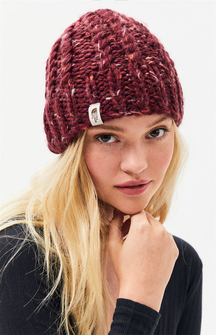 the north face women's chunky knit beanie