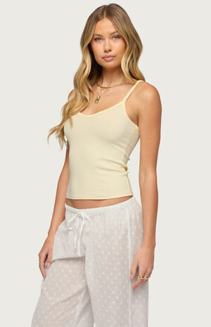 Aspyn V Neck Ribbed Tank Top image number 2