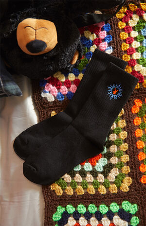 By PacSun Tattoo Bunny Crew Socks image number 1