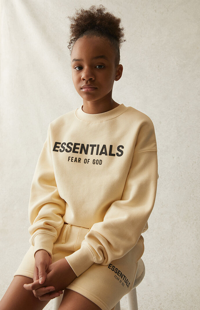 Essentials Cream Crew Neck Sweatshirt