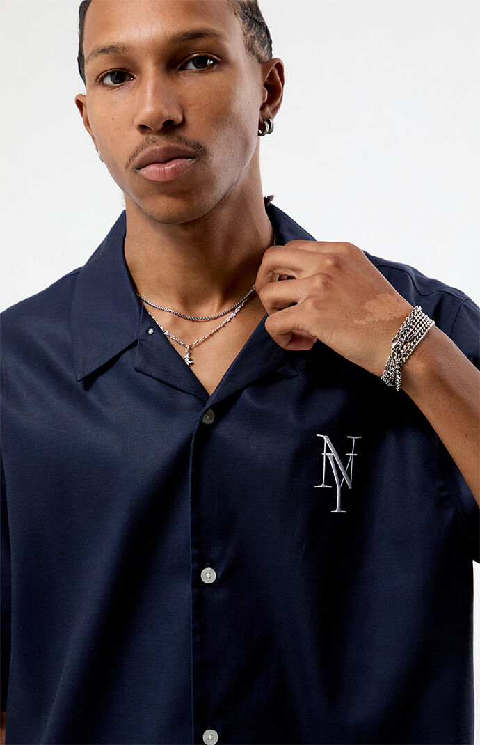 Pacsun New York Embroidered Camp Shirt