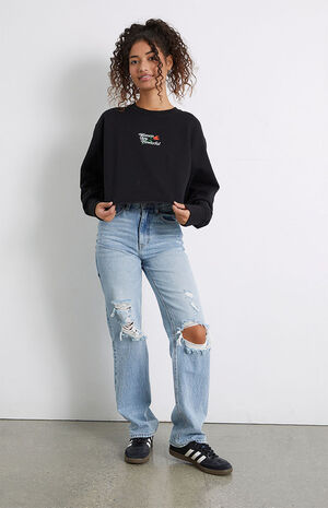 Women Are Powerful Cropped Sweatshirt image number 4