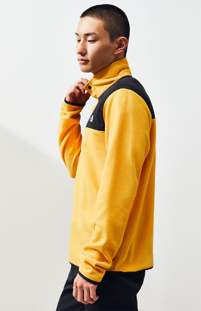 Yellow Glacier Snap-Neck Pullover