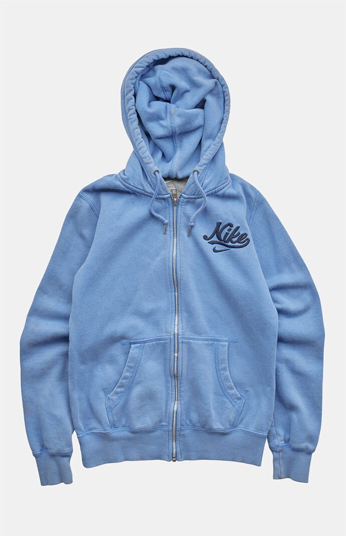 PS VINTAGE 2000s Light Blue Nike Full Zip Hoodie | Pacsun