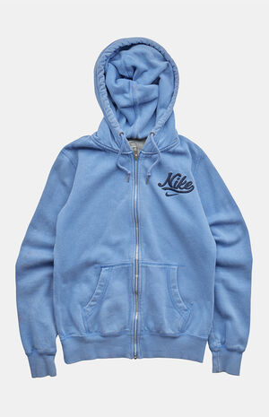 2000s Light Blue Nike Full Zip Hoodie image number 1