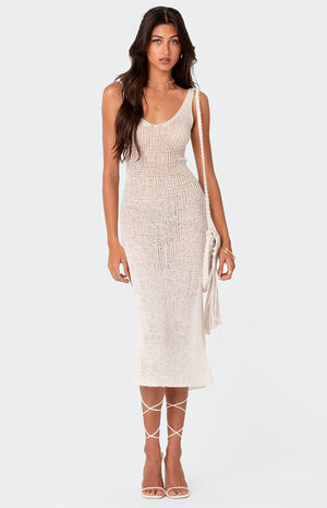 Nevea Open-Back Knitted Midi Dress image number 2